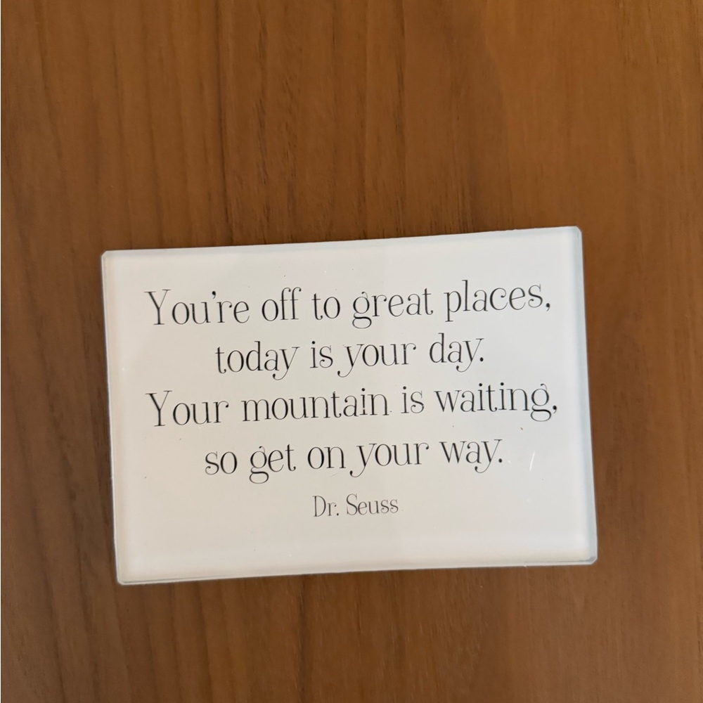 Inspirational White Plaque